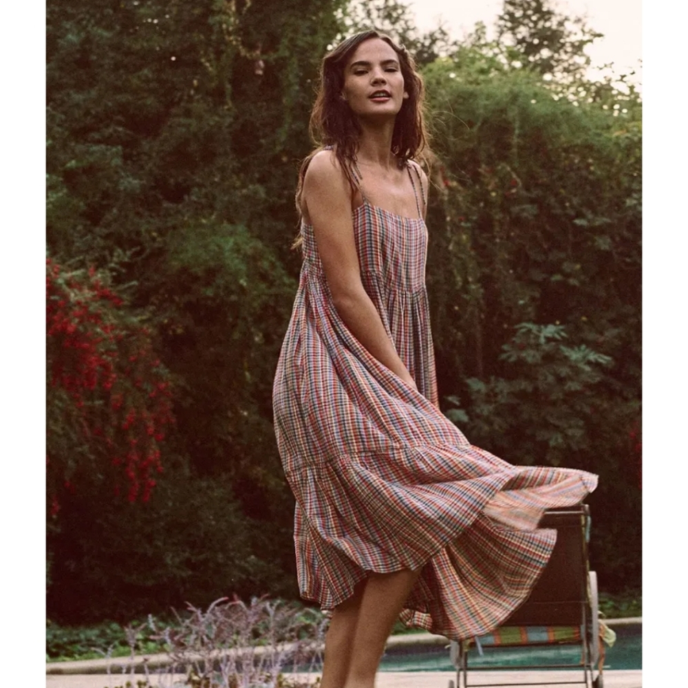 The Dainty Plaid Cotton Sundress